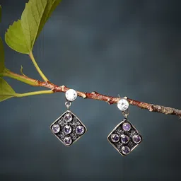 Bamboo Tree Jewels Silver Plated Contemporary Studs Earrings-22