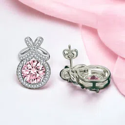 Designs & You Silver Plated Cubic Zirconia Stud Earrings-50