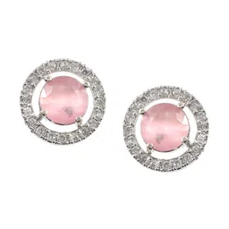 Jewar Mandi Pink Contemporary Studs Earrings-39