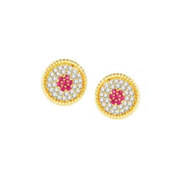Peora Gold-Plated Cubic Zirconia Contemporary Studs-65