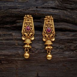 Kushal's Fashion Jewellery Gold-Plated 92.5 Pure Silver Classic Drop Earrings-image-14