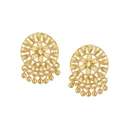 Vighnaharta Gold-Plated Circular Studs Earrings image 1