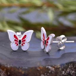 Abhooshan Pure 925 Sterling Silver Contemporary Studs Earrings-picture-19