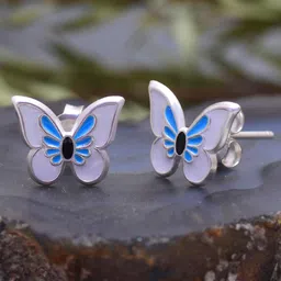 Abhooshan Pure 925 Sterling Silver Contemporary Studs Earrings-picture-48