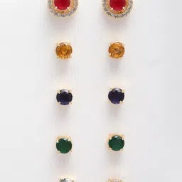 Anouk Set Of 3 Circular Studs Earrings-14
