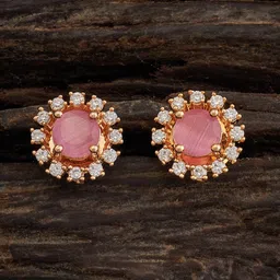 Kushal's Fashion Jewellery Gold-Plated Circular Studs Earrings-37