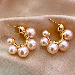 DressBerry Circular Studs Earrings-5