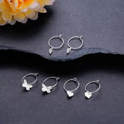 Accessorize Set Of 3 Metal Circular Hoop Earrings-25
