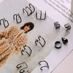Shining Diva Fashion  Set Of 6 Clip On Ear Cuffs-image-97