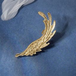 SOHI Gold-Plated Contemporary Clip On Ear Cuff Earrings-48