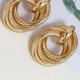 Zoey Gold Plated Stud Earrings-image-87