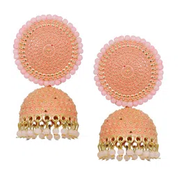 Crunchy Fashion Dome Shaped Jhumkas Earrings image 2