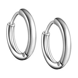 KRYSTALZ Men Silver-Plated Circular Hoop Earrings image 3