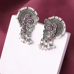 Priyaasi Oxidized Contemporary Drop Earrings-42