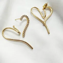VAGHBHATT Heart Shaped Drop Earrings image 2
