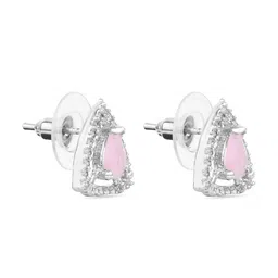 Fida Silver-Plated Triangular Studs Earrings image 4
