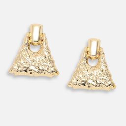 SOHI Silver Plated Triangular Drop Earrings image 2