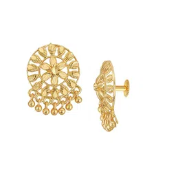 Vighnaharta Gold-Plated Circular Studs Earrings image 2