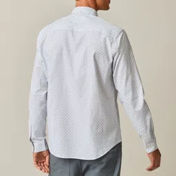 NEXT Geometric Printed Button-Down Collar Casual Shirt image 3