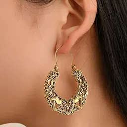 Goho Contemporary Hoop Earrings-47