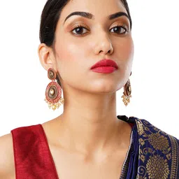 Anouk Gold-Plated Contemporary Drop Earrings-5