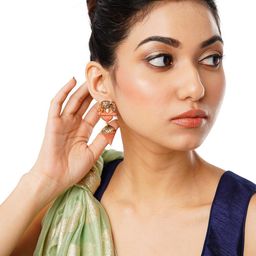 Anouk Gold-Plated Contemporary Drop Earrings-10