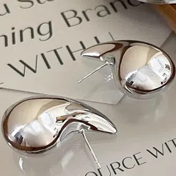VAGHBHATT Set Of 2 Stainless Steel Teardrop Shaped Drop Earrings image 4