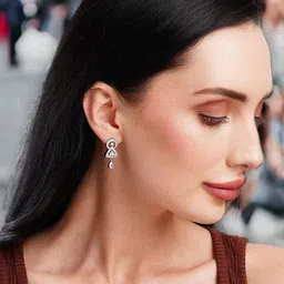 HOT AND BOLD Silver-Plated Geometric Drop Earrings-57