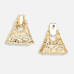 SOHI Silver Plated Triangular Drop Earrings image 4