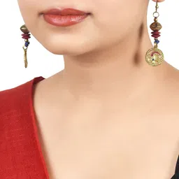 AAKRITI ART CREATIONS Artificial Beads Quirky Drop Earrings image 2