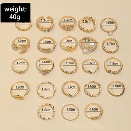 Jewels Galaxy Set Of 23 Gold-Plated Stackable Rings image 4