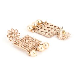 Anouk Gold-Plated Square Shaped Drop Earrings image 4