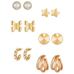aadita Gold-Toned Geometric Studs Earrings image 4