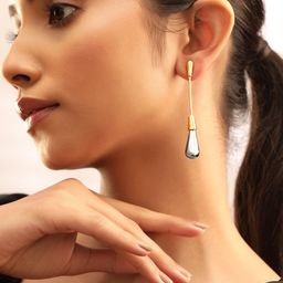 Rubans Voguish Gold-Plated Classic Drop Earrings image 2