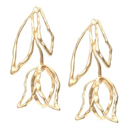 Yellow Chimes Contemporary Leaflet Designed Drop Earrings Studs Earrings image 4