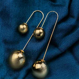 PRIVIU Set Of 3 Beaded Spherical Drop Earrings image 3