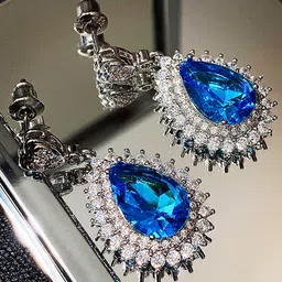 Designs & You Silver-Plated Teardrop Shaped Drop Earrings image 2