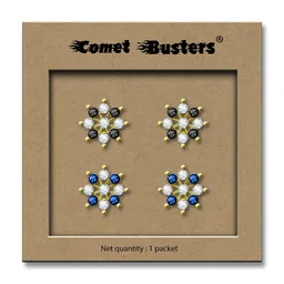 Comet Busters Set Of 2 Artificial Stones Studded Studs Earrings image 4