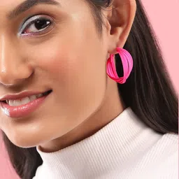 Rubans Voguish Set Of 2 Half Hoop Earrings-38