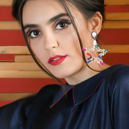 ODETTE Gold-Plated Contemporary Drop Earrings-image-52