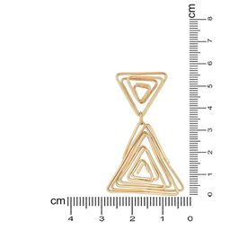 I Jewels Gold Plated Triangle Shape Drop Earrings image 4