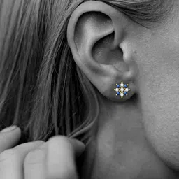 Comet Busters Set Of 2 Stone Studded Reusable Non Piercing Ear Stickers Studs Earrings image 2