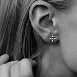 Comet Busters Set Of 2 Artificial Stones Studded Studs Earrings image 2