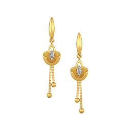 Joyalukkas Girls 22KT Gold Stones-Studded Cluster Earrings-image-79