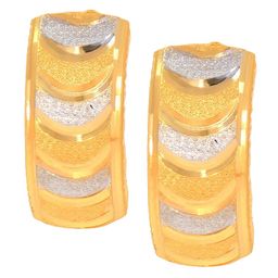 BHIMA 22K Hallmark 916 Purity Yellow Gold Mixed Rhodium Ring Stud-image-13