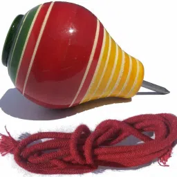 Wooden Spinning Lattoo With Thread-3