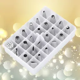 Stainless Steel Reusable Decorating Nozzle Set | Russian Ruffle Skirt Icing Piping Tips Nozzles | Cake Decoration and Icing| Sugar Craft Decorating Tool Steel Multi-opening Icing Nozzle-49