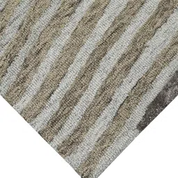 saraswatii global Grey & Brown Geometric-Printed Hand Tufted Rectangular Carpet image 3