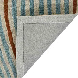 saraswatii global Brown & Blue Geometric-Printed Hand Tufted Rectangular Carpet image 3