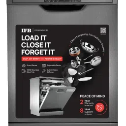 Neptune VX1 Plus, Inox Grey, In Built Heater with Hygienic Steam Drying Built-in 15 Place Settings Dishwasher-picture-36